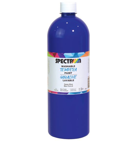 Gouache lavable Spectrum, 1 L (34 oz) - Bleu foncé