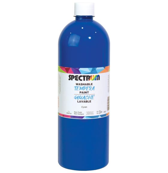 Gouache lavable Spectrum, 1 L (34 oz) - Bleu-cyan