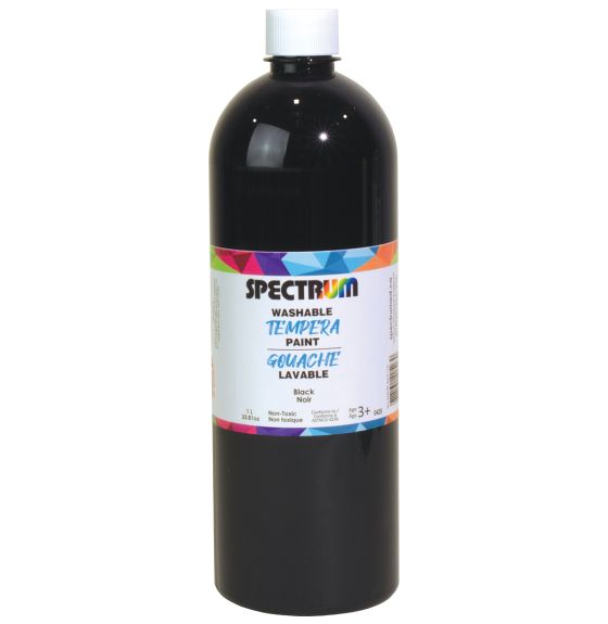 Gouache lavable Spectrum, 1 L (34 oz) - Noir