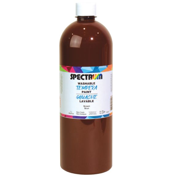 Gouache lavable Spectrum, 1 L (34 oz) - Brun