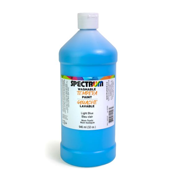 Gouache lavable Spectrum, 946 mL (32 oz) - Bleu clair
