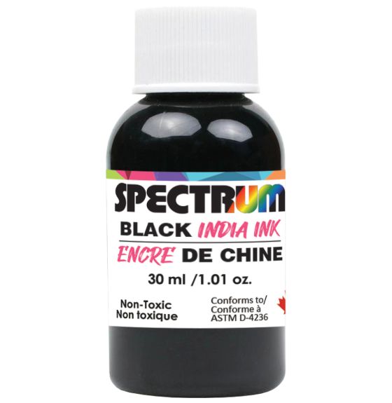 Spectrum Black India Ink - 30 mL (1 oz)