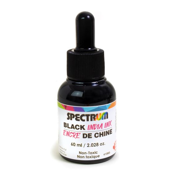 Spectrum Black India Ink - 60 mL (2 oz)