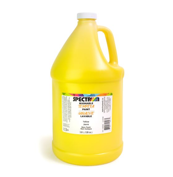 Gouache lavable Spectrum, 3,8 L (128 oz) - Jaune