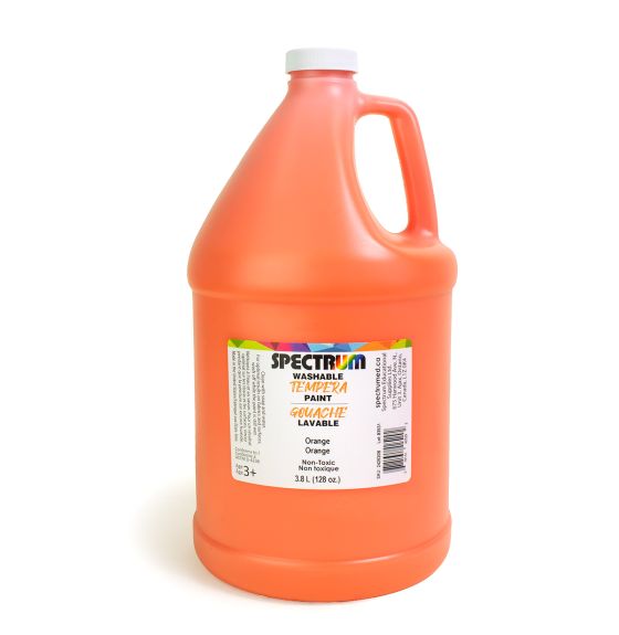 Gouache lavable Spectrum, 3,8 L (128 oz) - Orange