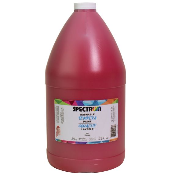 Spectrum Washable Tempera Paint - 3.6 L (122 oz) - Red
