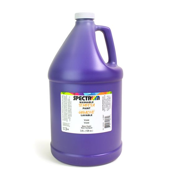 Spectrum Washable Tempera Paint - 3.8 L (128 oz) - Violet