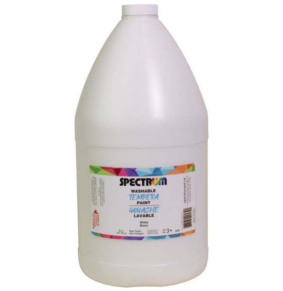 Gouache lavable Spectrum, 3,6 L (122 oz) - Blanc