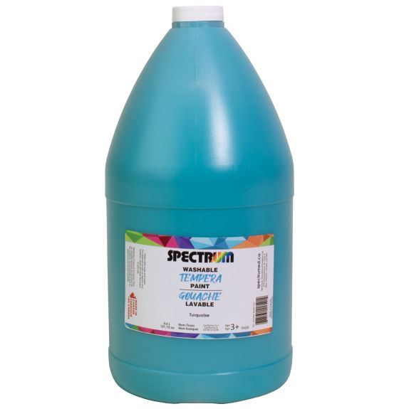 Spectrum Washable Tempera Paint - 3.6 L (122 oz) - Turquoise