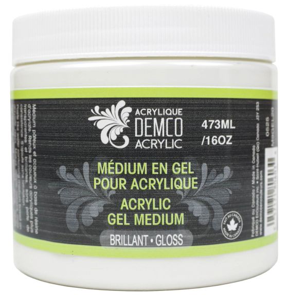 Médium en gel pour acrylique - Fini brillant - 473 ml 
