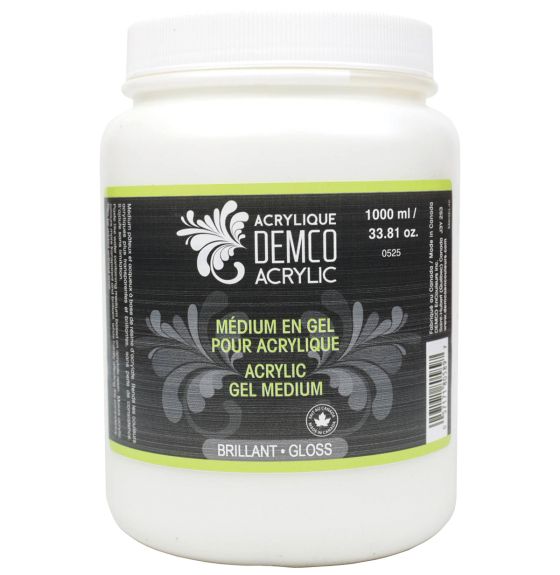 Médium en gel pour acrylique - Fini brillant - 1 L
