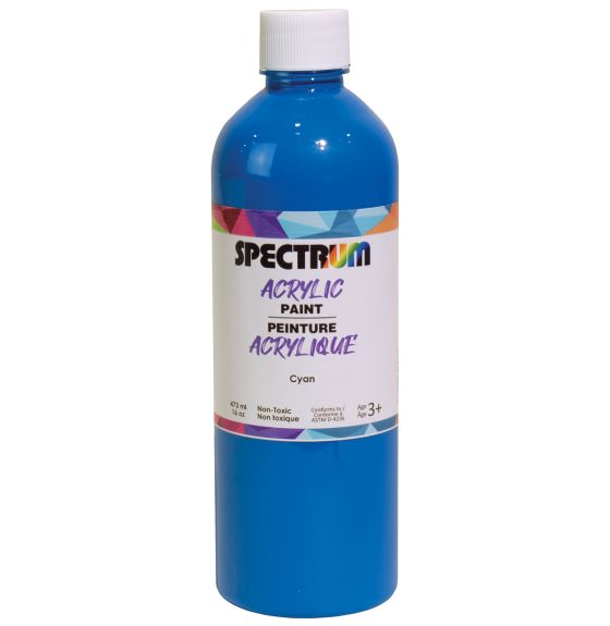 Spectrum Acrylic Paint - 473 mL (16 oz) - Cyan Blue
