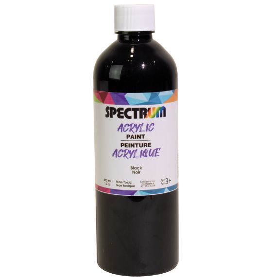 Spectrum Acrylic Paint - 473 mL (16 oz) - Black