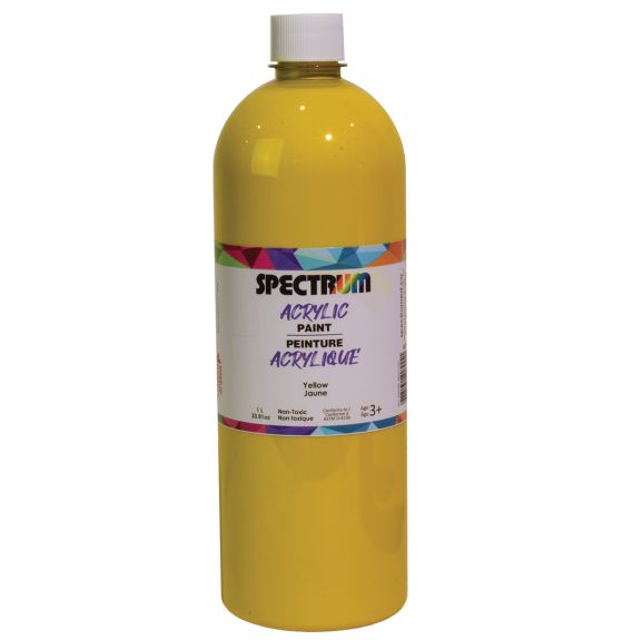 Peinture acrylique Spectrum, 1 L (34 oz) - Jaune