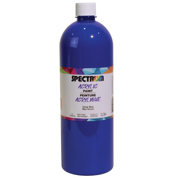 Peinture acrylique Spectrum, 1 L (34 oz) - Bleu foncé