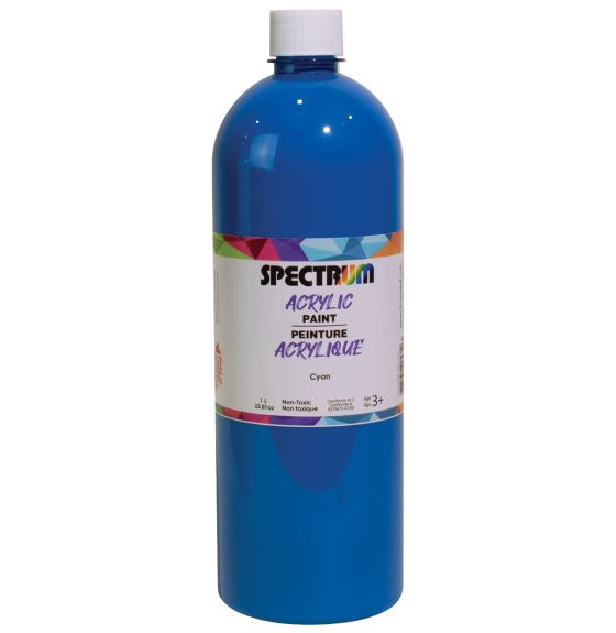 Peinture acrylique Spectrum, 1 L (34 oz) - Bleu-cyan
