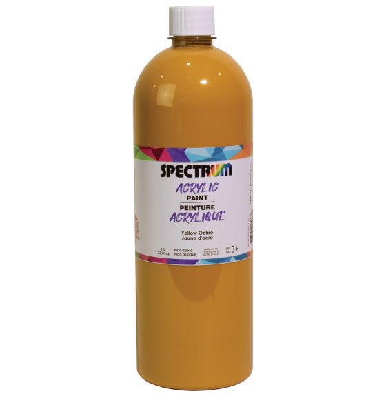 Peinture acrylique Spectrum, 1 L (34 oz) - Jaune d'ocre