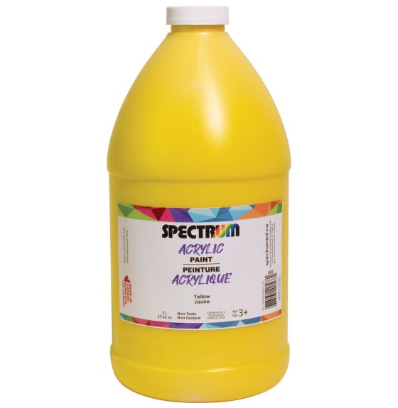 Peinture acrylique Spectrum, 2 L (68 oz) - Jaune