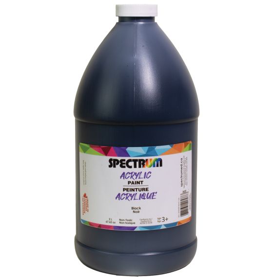 Peinture acrylique Spectrum, 2 L (68 oz) - Noir