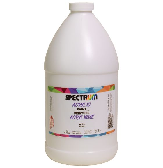 Peinture acrylique Spectrum, 2 L (68 oz) - Blanc