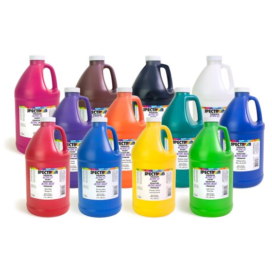 Spectrum Acrylic Paint - 1.9 L (68 oz) - Set of 12