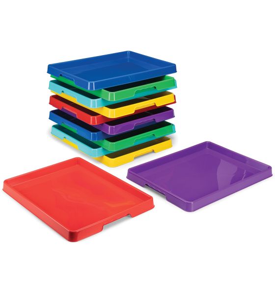 Large Activity Trays - Assorted Colours - Set of 12