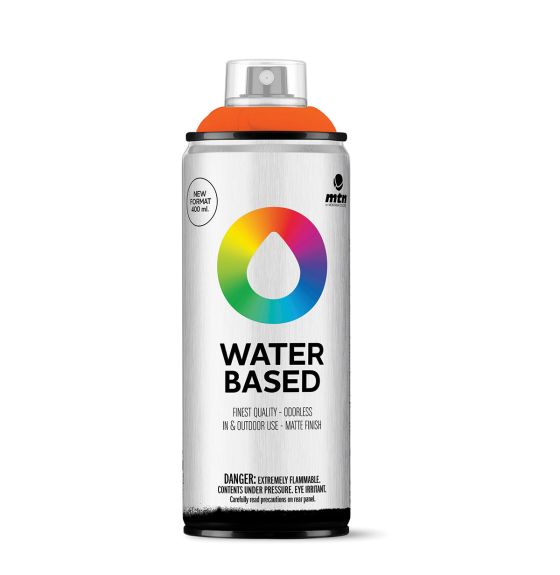 Peinture en aérosol à base d'eau, sans odeur, intérieur/extérieur, 400 ml, finition mate - Orange Kalani