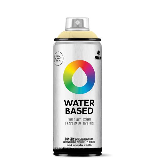 Peinture en aérosol à base d'eau, sans odeur, intérieur/extérieur, 400 ml, finition mate - Blanc d'os