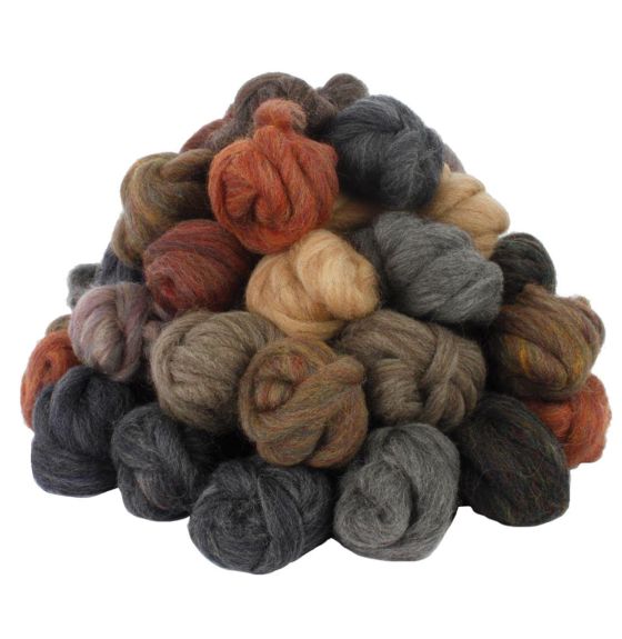Laine mèche à feutrer PacaFluff, 227 g (8 oz) - Couleurs naturelles
