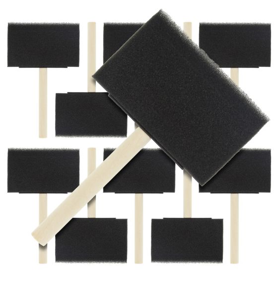 Spectrum Foam Brushes - 4" (10.2 cm)  - Pack of 10