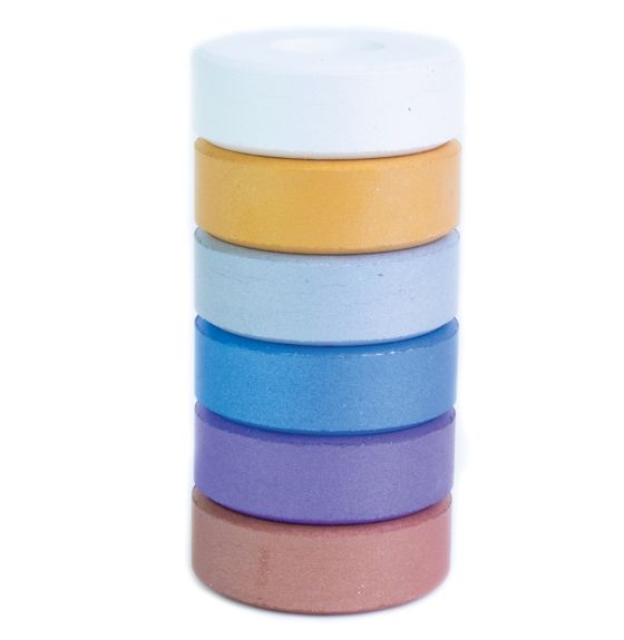 Recharge de petits blocs de gouache Spectrum - Paquet de 6 - Couleurs métalliques