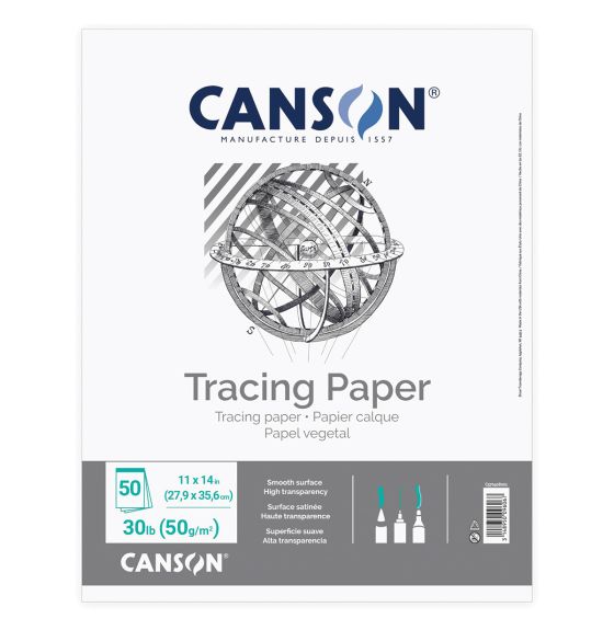 Canson&reg; Tracing Paper Pad - 50 Sheets - 11" x 14" - 30 lb.