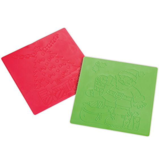 Christmas Embossing Plates - Set of 2 (4 Designs)
