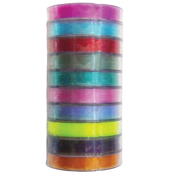 Nylon Beading Cord - Assorted Colours - Pack of 10