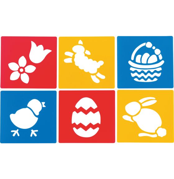 Easter Stencils - 14 cm x 15 cm (5.5" x 6") - Set of 6