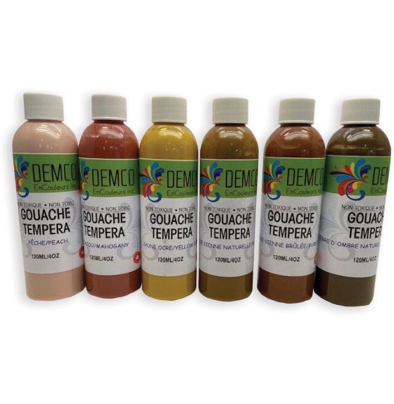 Demco Tempera Multicultural - 120 ml - Set of 6