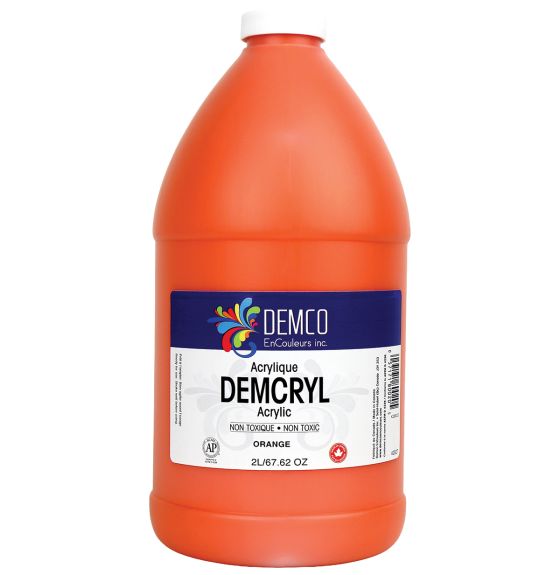 Peinture acrylique Demco EnCouleurs, 2 L (67,6 oz) - Orange
