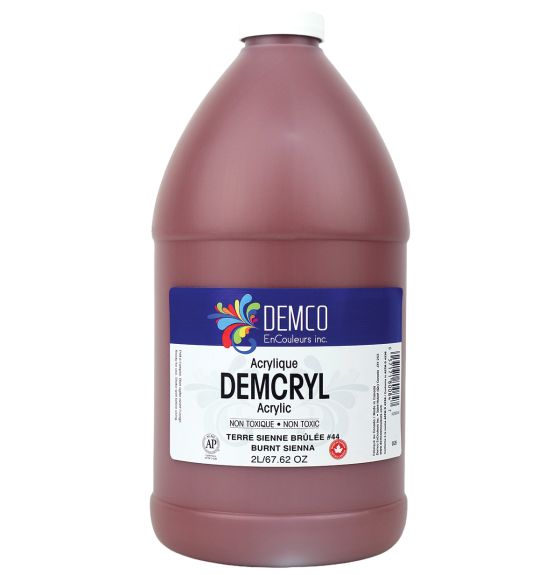 PPeinture acrylique Demco EnCouleurs, 2 L (67,6 oz) - Terre de Sienne brûlée