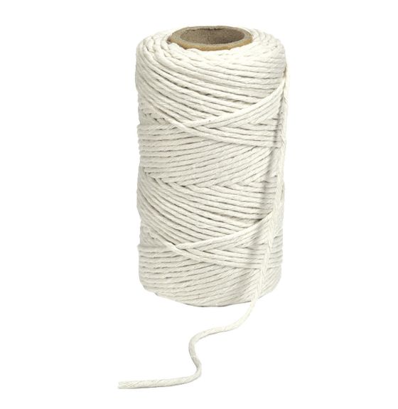 Ben-Mor Twisted Cotton Twine - White - 5/8" x 200 ft