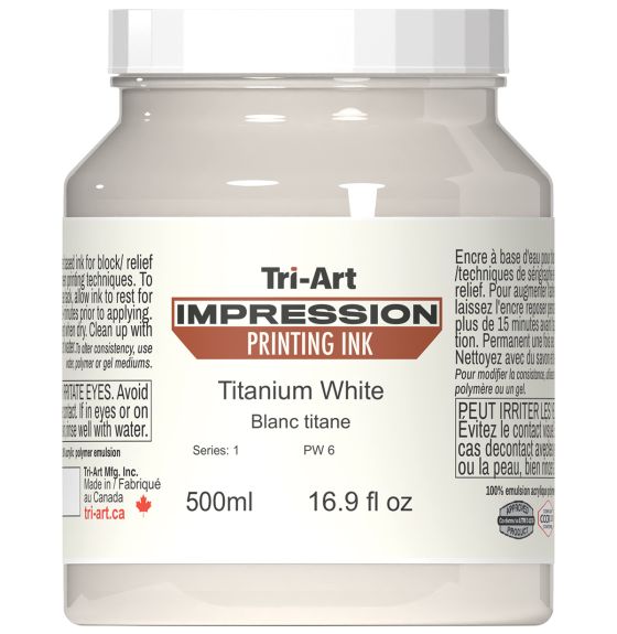 Impressions Acrylic Printing Ink - 500 mL (16.9 oz) - Titanium White