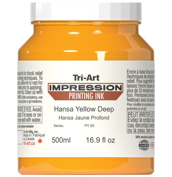 Encre d'imprimerie acrylique Impression, 500 ml - Jaune foncé