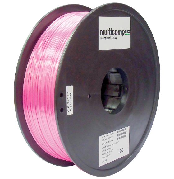 Filament PLA pour imprimante 3D (1,75 mm dia.), 1,0 kg - Rose soie