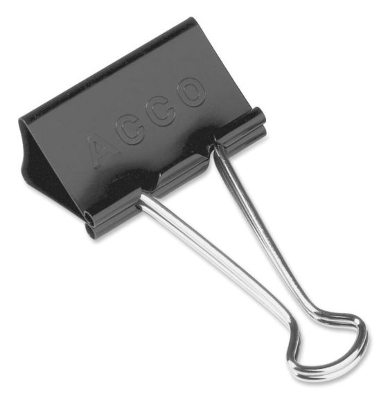 Pince-notes ACCO® de taille moyenne - Largeur de 4,1 cm (1⅝"), ouverture jusqu'à 1,6 cm (⅝") - Paquet de 12