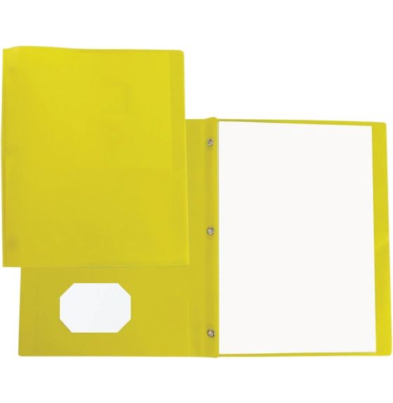 Reliure en plastique - Format lettre - Jaune