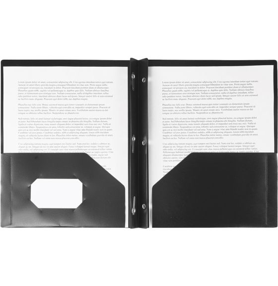 Reliure en plastique - Format lettre - Noir