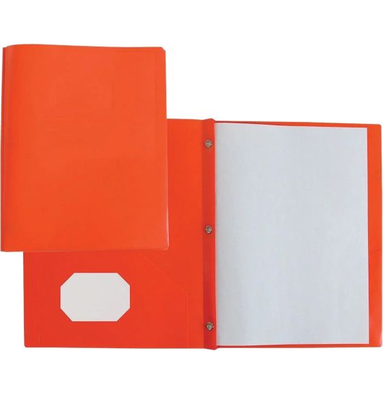 Reliure en plastique - Format lettre - Orange