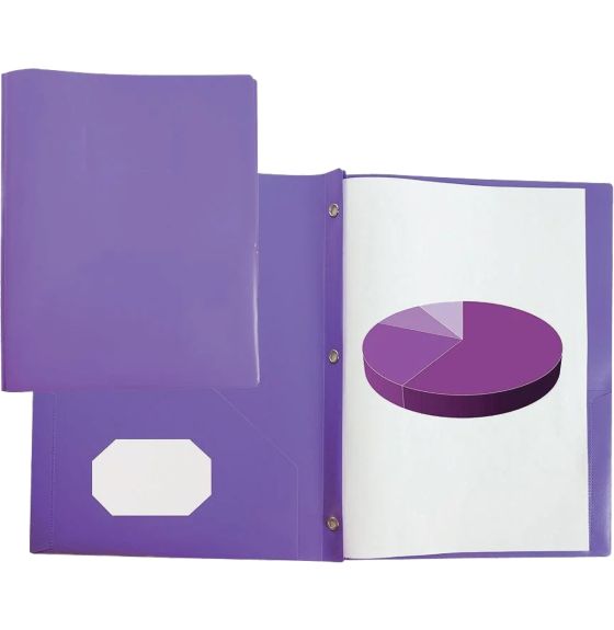Reliure en plastique - Format lettre - Pourpre