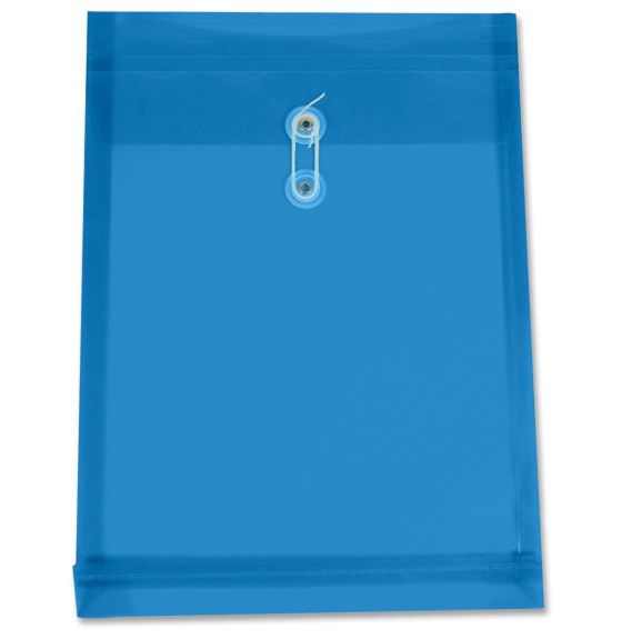 Enveloppe en vinyle translucide - Format lettre - Bleu