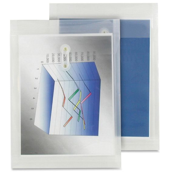 Enveloppe en vinyle translucide - Format lettre - Clair