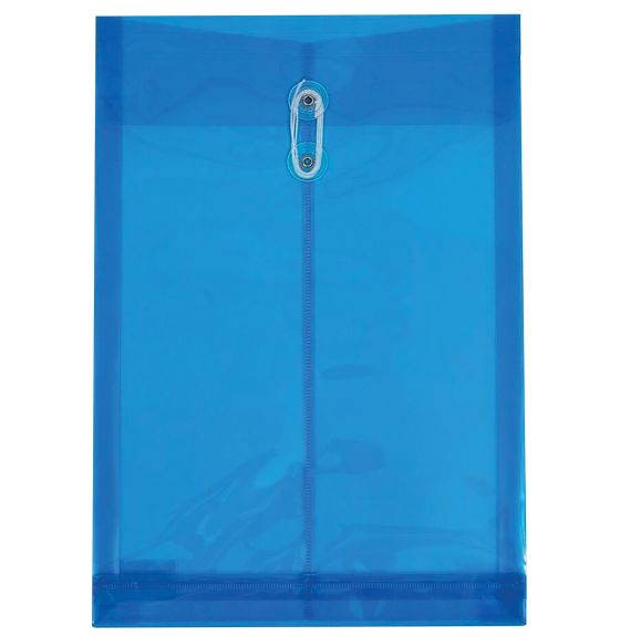 Enveloppe en vinyle translucide - Grand format - Bleu